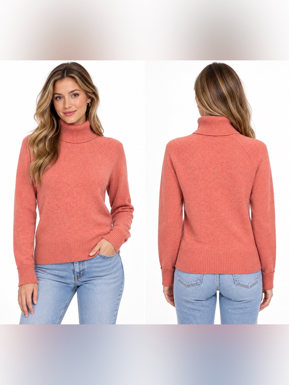 Halogen Pink 100% Cashmere Crewneck Sweater Medium